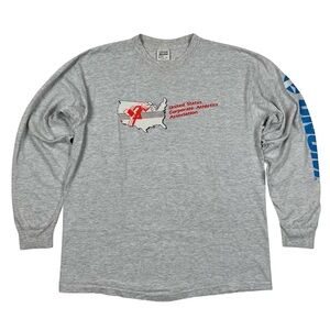 Vintage 1991 USCAA National Track Championship LS T Shirt Santa Barbara CA USA